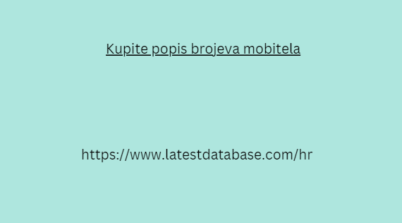 Kupite popis brojeva mobitela