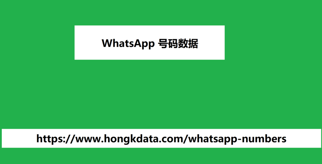 WhatsApp 号码数据